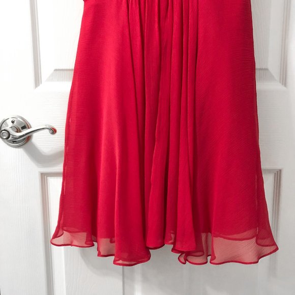 NWT BCBG Duran Strapless Chiffon Dress - Picture 4 of 10